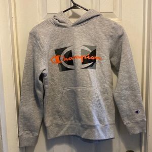 Boys gray Champion sweatshirt with hood